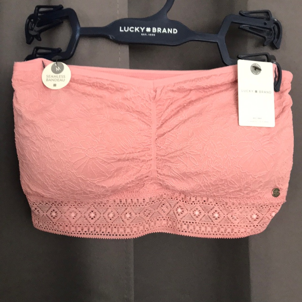 Lucky Brand Pink Lace Bandeau